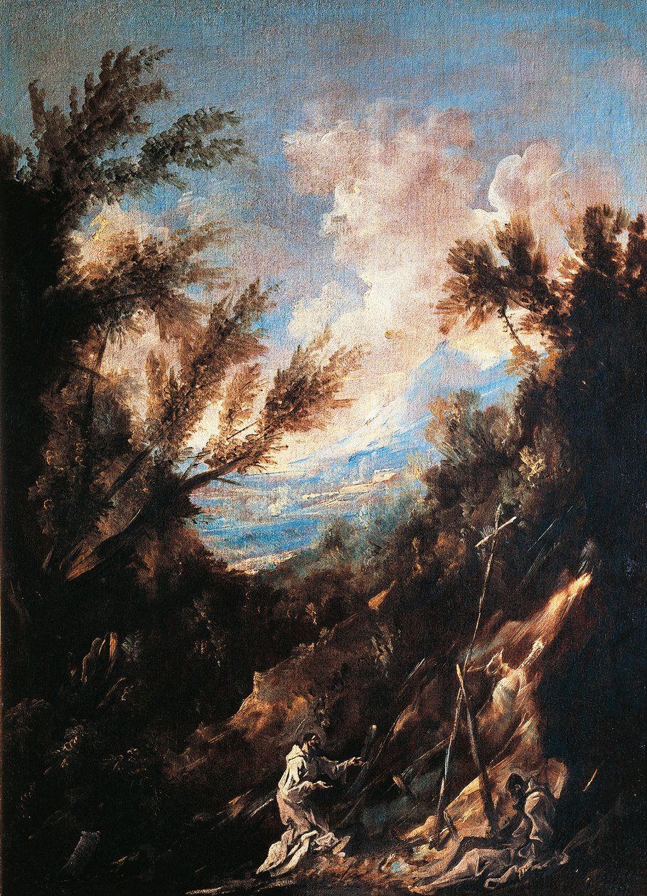Brødre i træ af Alessandro Magnasco, kendt som Lissandrino (1667-1749) af Alessandro Magnasco