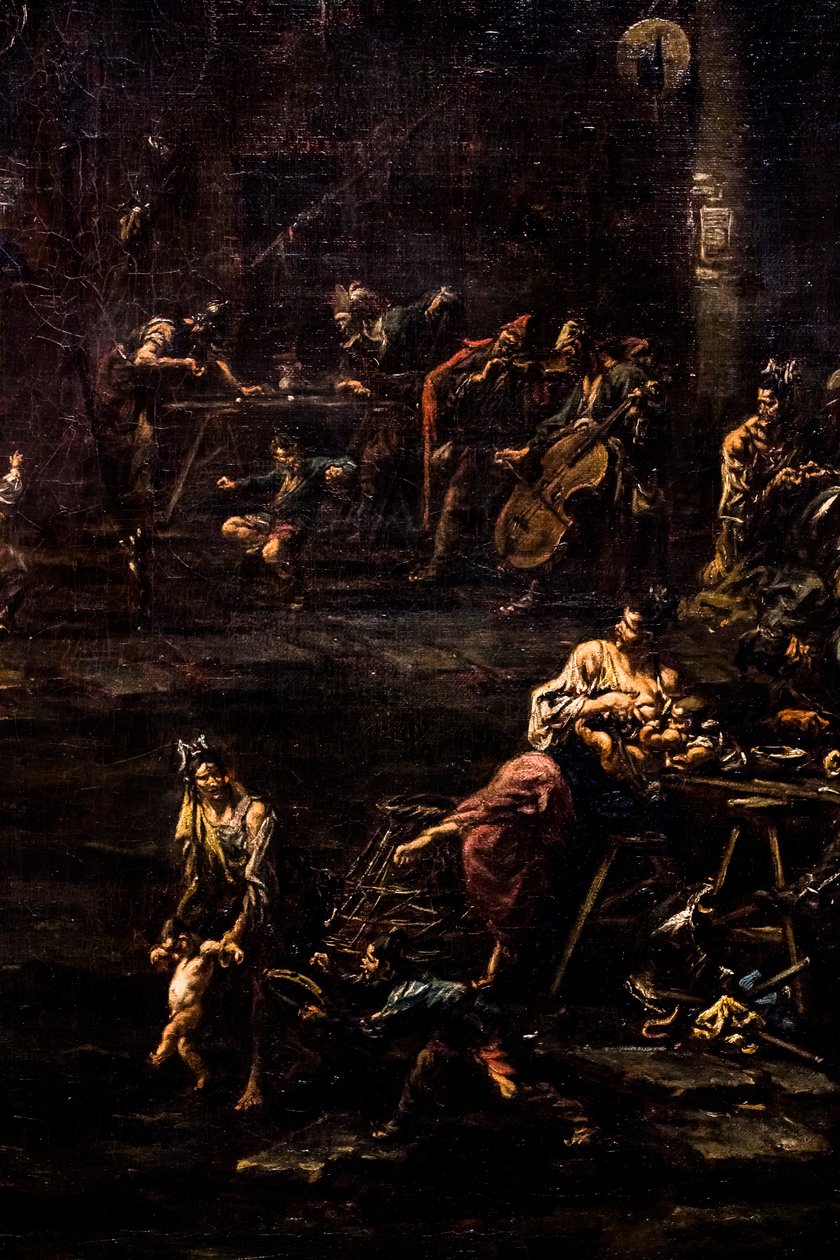 Spillere, soldater og vagabonder, ca. 1720/30 (Olie på lærred) af Alessandro Magnasco