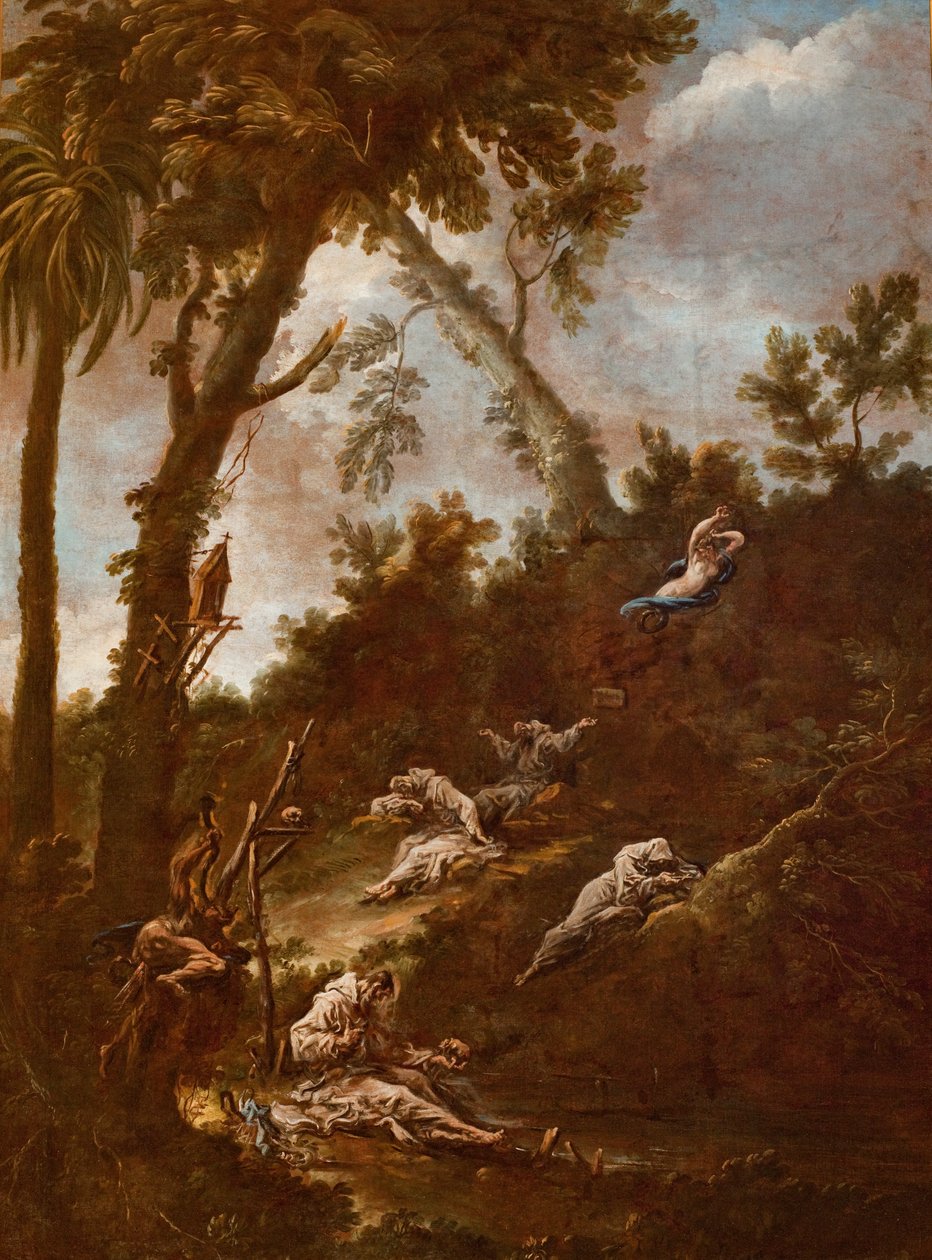 Fristelsen af eremitterne af Alessandro Magnasco