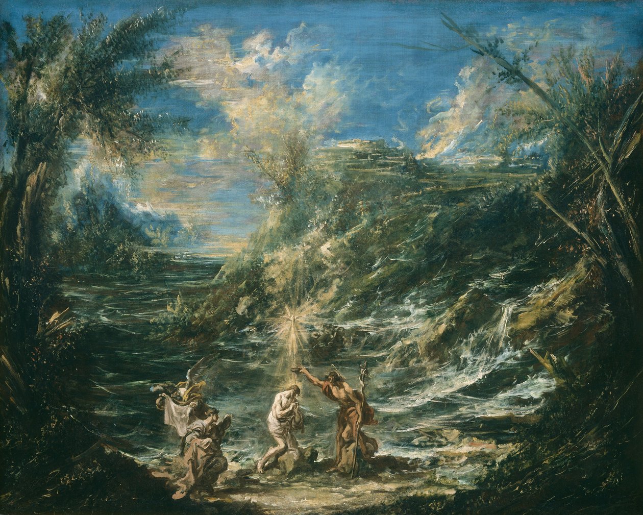 Kristi dåb, ca. 1740. af Alessandro Magnasco