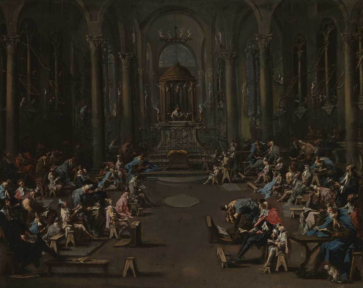 Synagogen, 1725-35 af Alessandro Magnasco