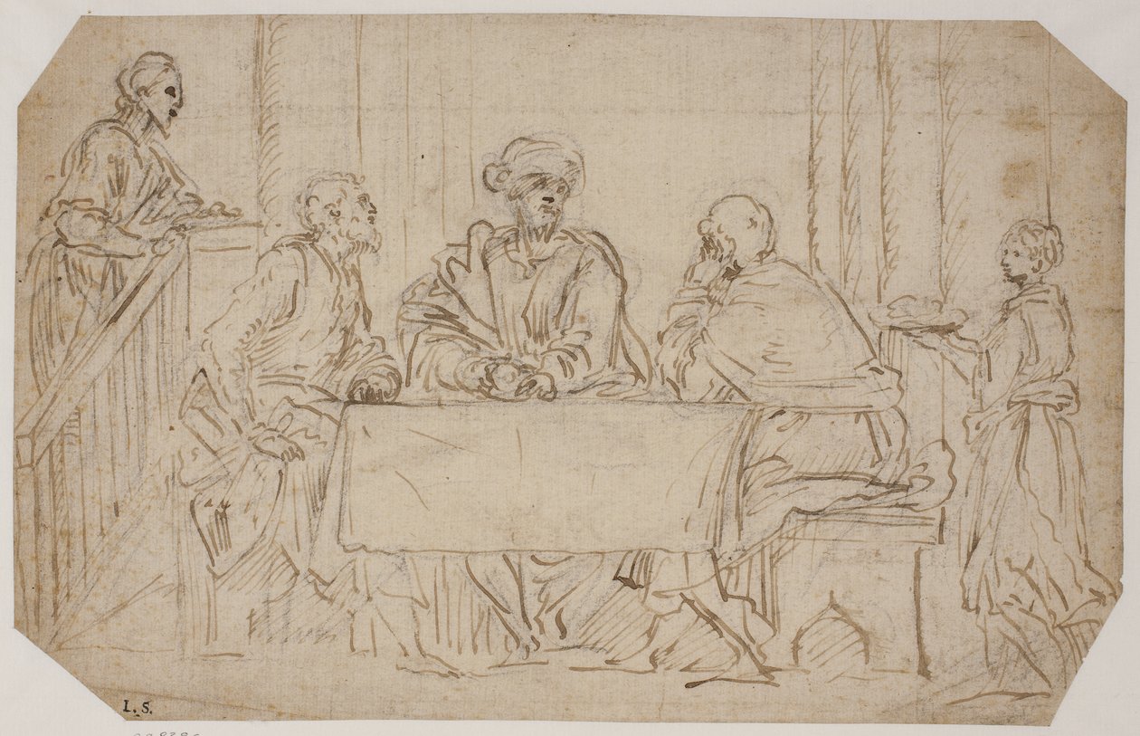 Nadveren i Emmaus af Alessandro Moretto