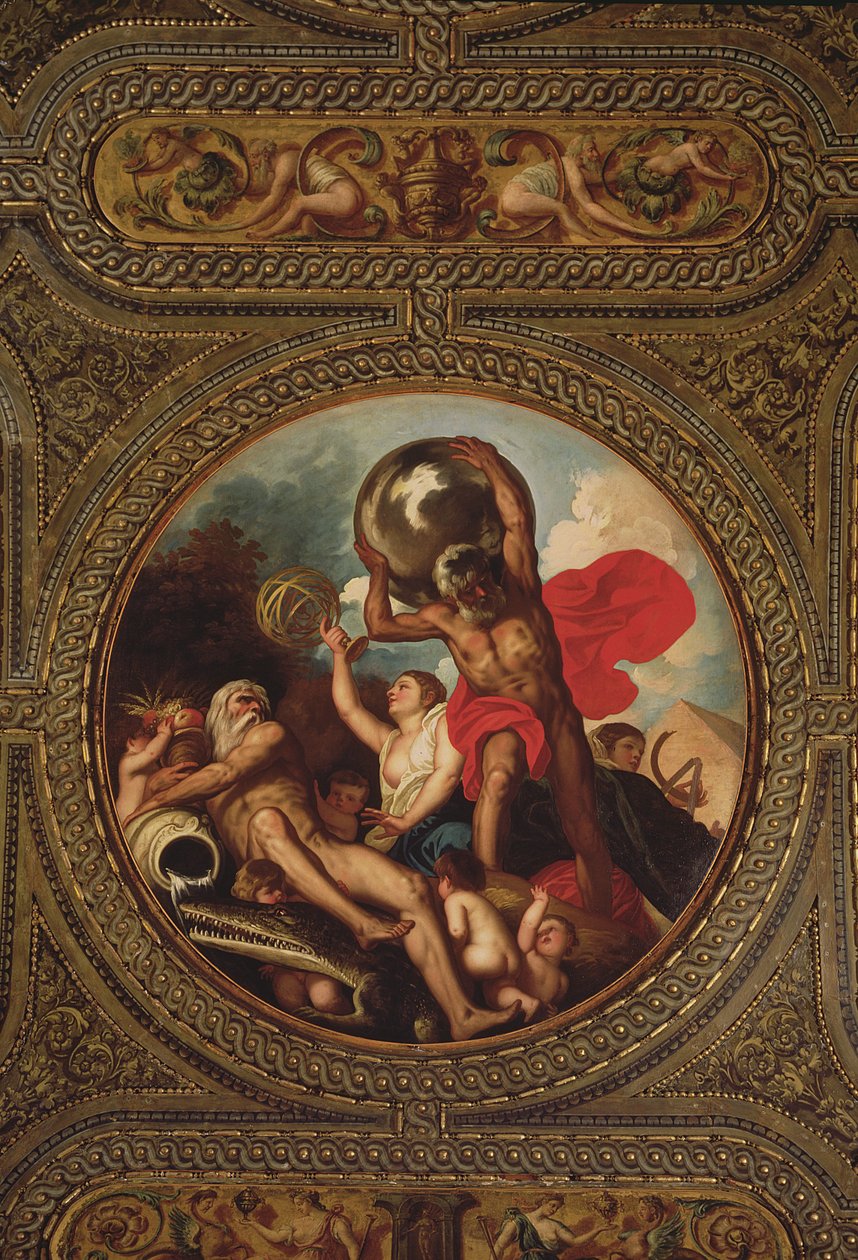 Allegory of Astronomy, fra loftet på biblioteket, 1635 af Alessandro Padovanino