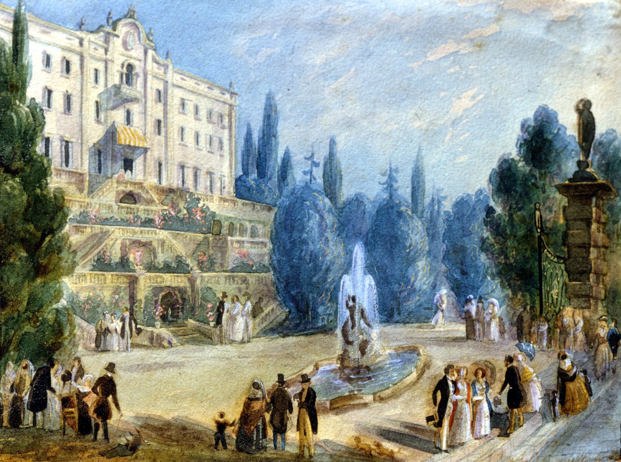 Como. Cadenabbia. Villa Carlotta (tidligere Sommariva) af Alessandro Sanquirico