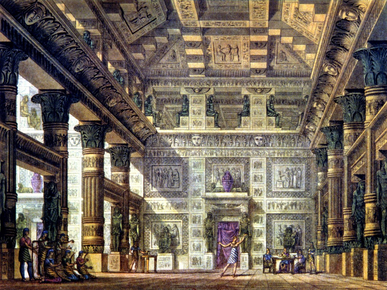Tanssikohtaus muinaisessa Egyptissä Memphisissä af Alessandro Sanquirico