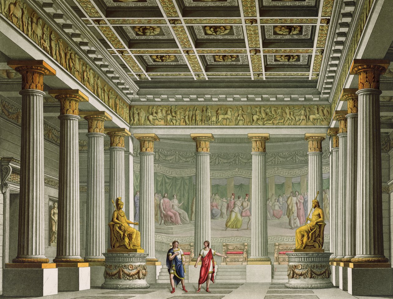 Audienssalen i Aegisthus-paladset, design til balletten 