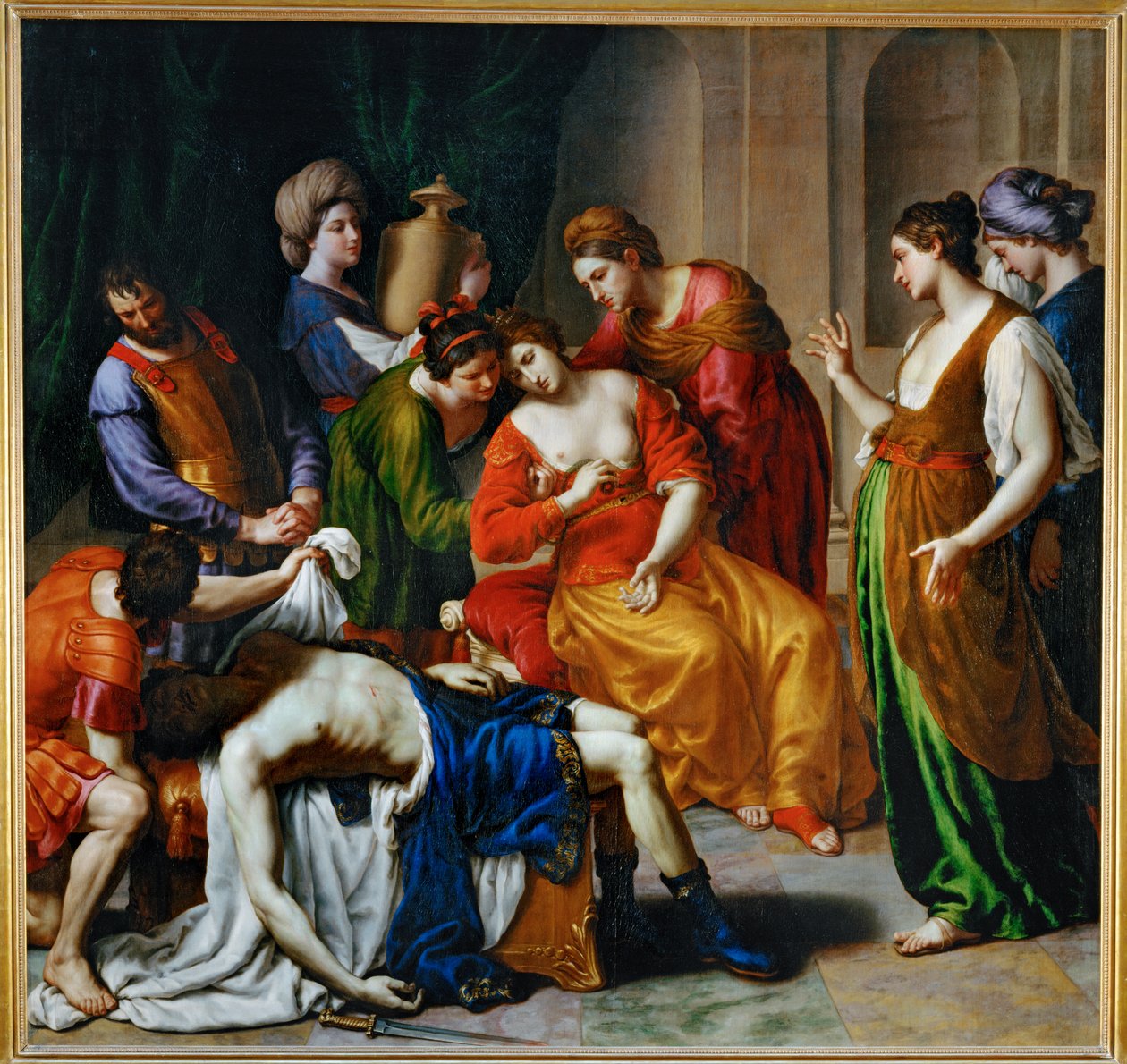 La mort de Cleopatre - Kleopatras død ... af Alessandro Turchi