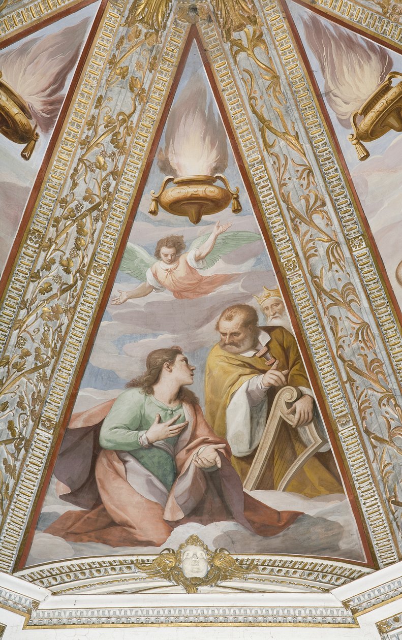 Kongerne, fra den evige fader og kongerne (fresko) af Alessandro di Agostino and Sorri Pietro (c.1556 c.1621) Casolani