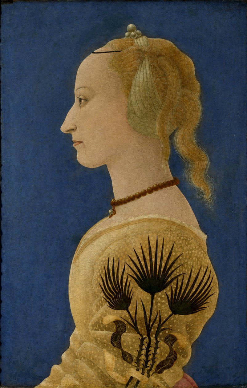 Portræt af en dame i gult, ca. 1465 (panel) af Alessio Baldovinetti