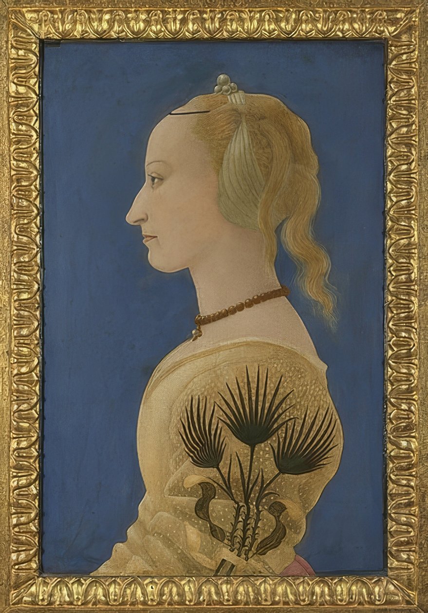 Portræt af en Dame. Omkring 1465 af Alesso Baldovinetti