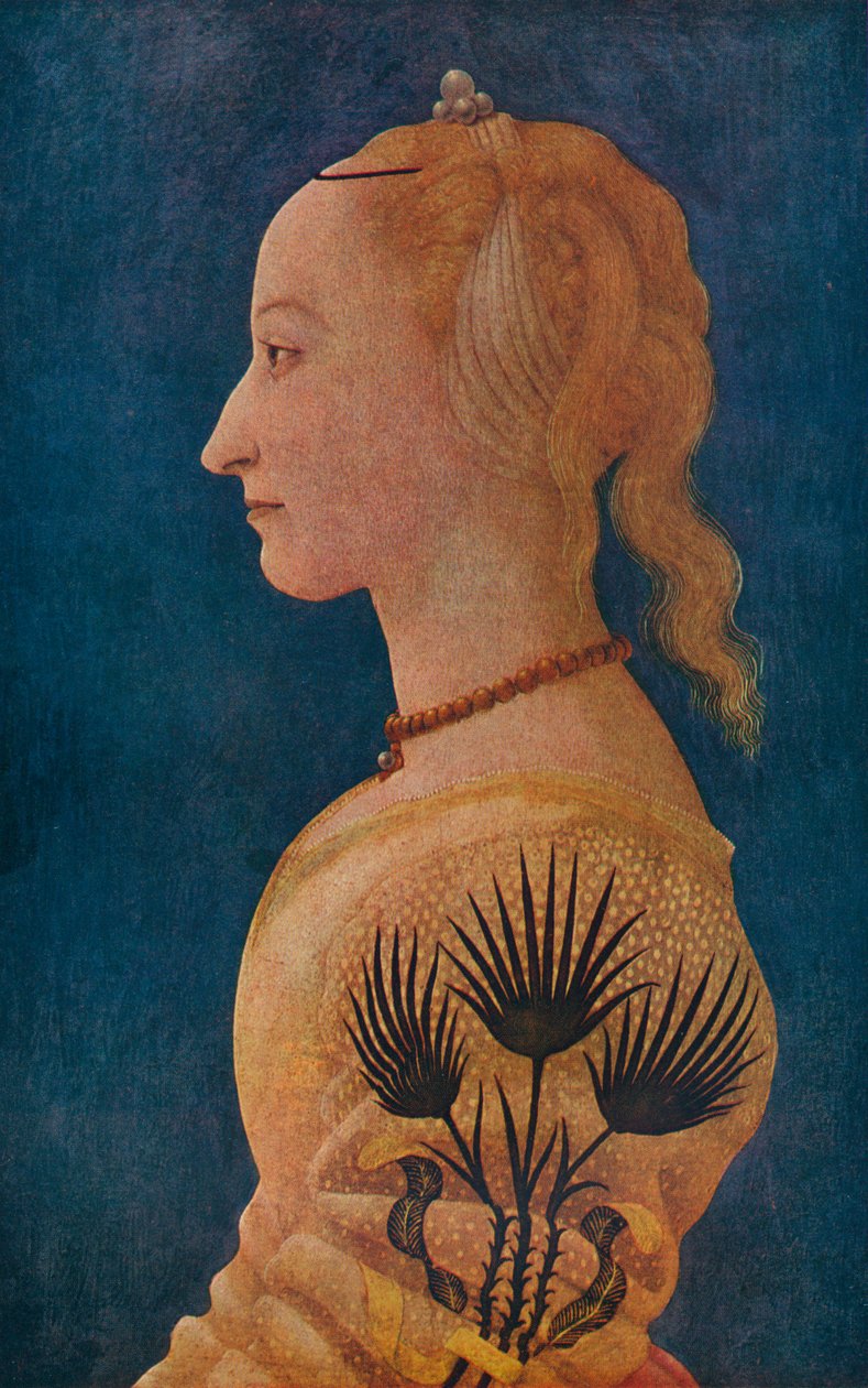 Portræt af en dame, c1465 af Alesso Baldovinetti