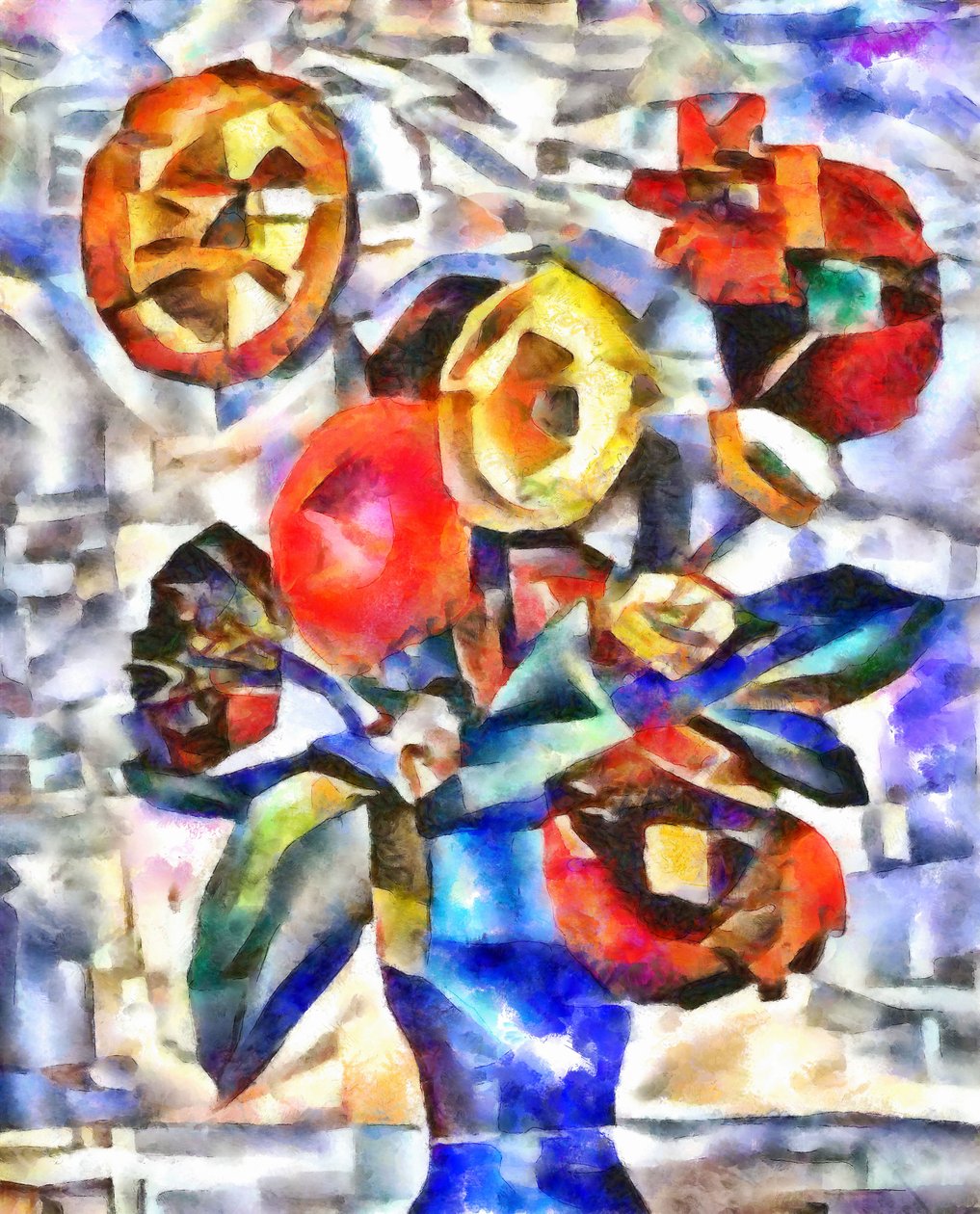 buket med store blomster, 2017, af Alex Caminker