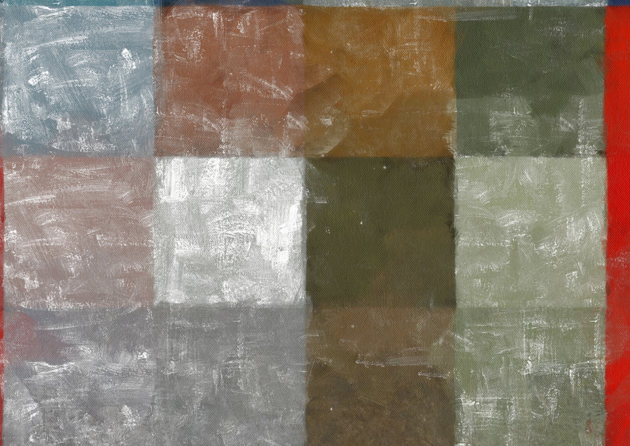 uden titel med rød stribe, 2017, af Alex Caminker