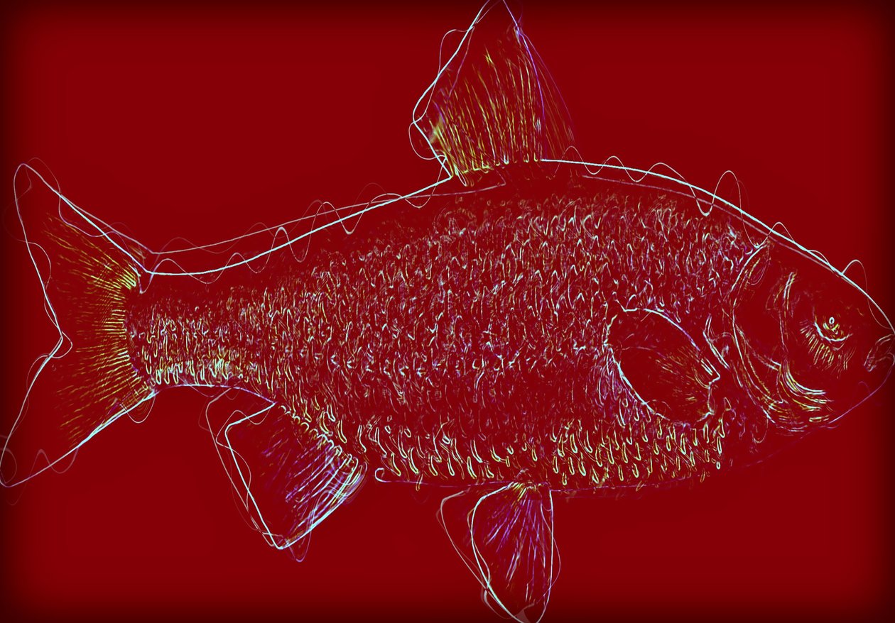 Fish V,2020 ,(mixed media) af Alex Caminker