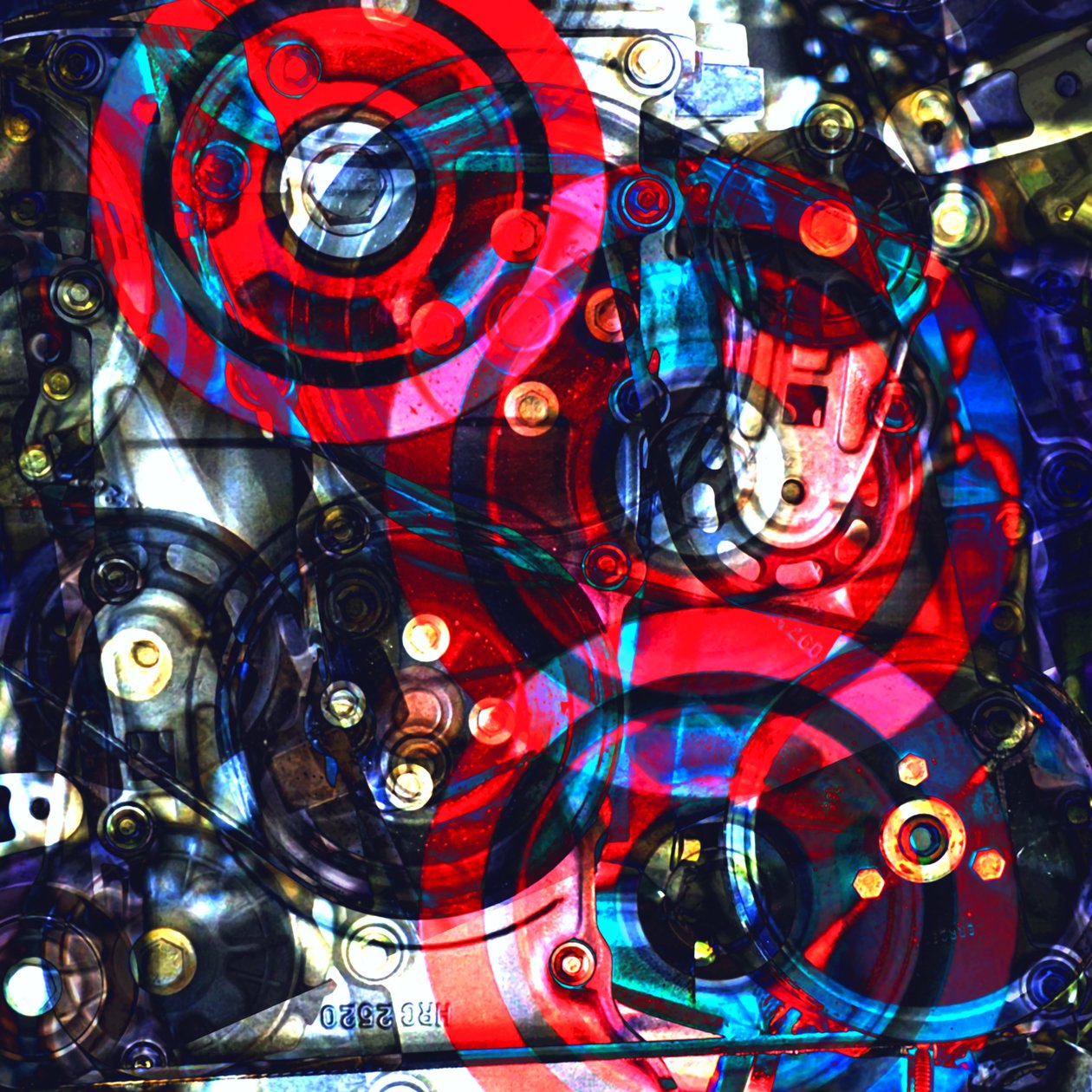 Mechanism, 2019, (collage) af Alex Caminker