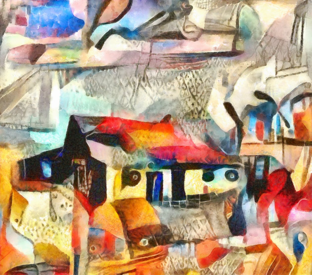 Uden titel,2017,(blandede medier) af Alex Caminker