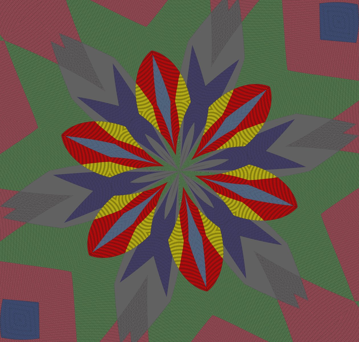 Uden titel, 2019, (blandet medier) af Alex Caminker