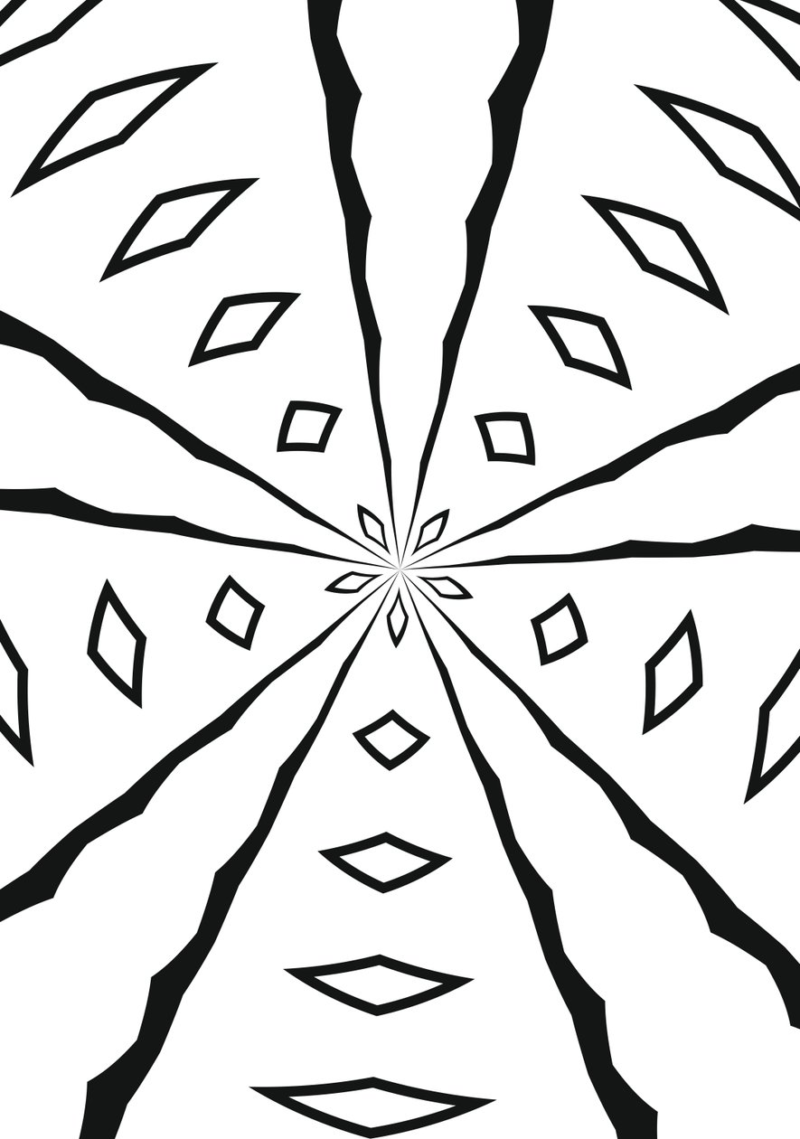 arabesk #26,2019,(blandet medier) af Alex Caminker
