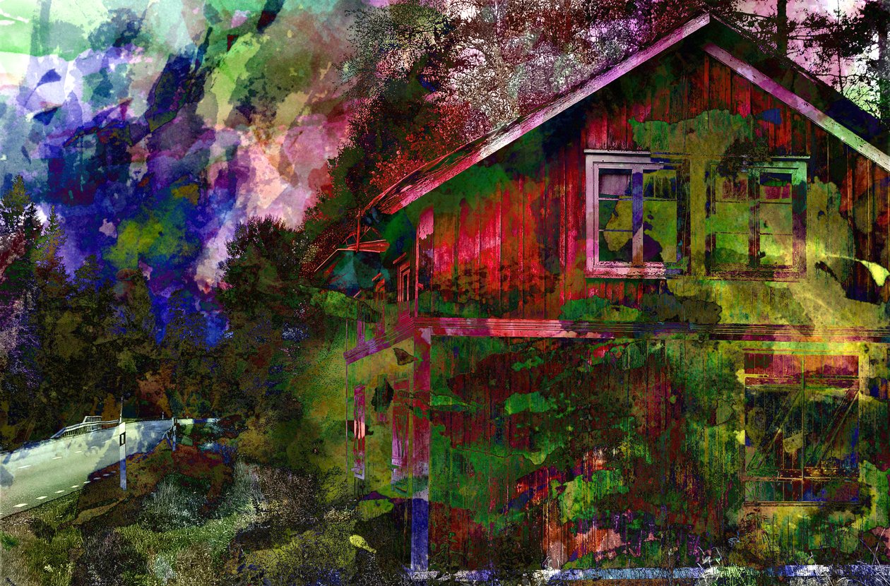camouflage, 2019, (collage) af Alex Caminker
