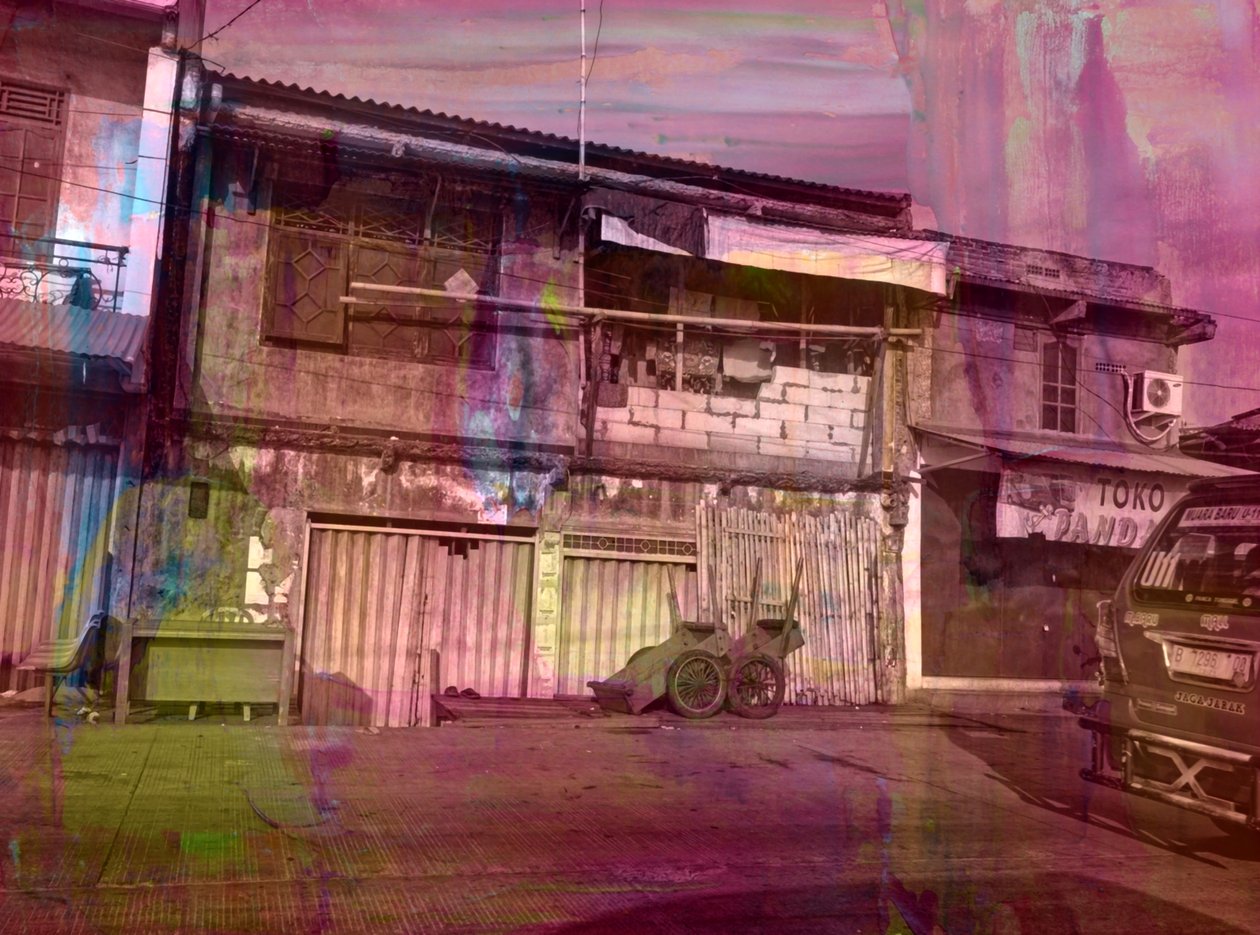 dagtimerne, 2019, (collage) af Alex Caminker