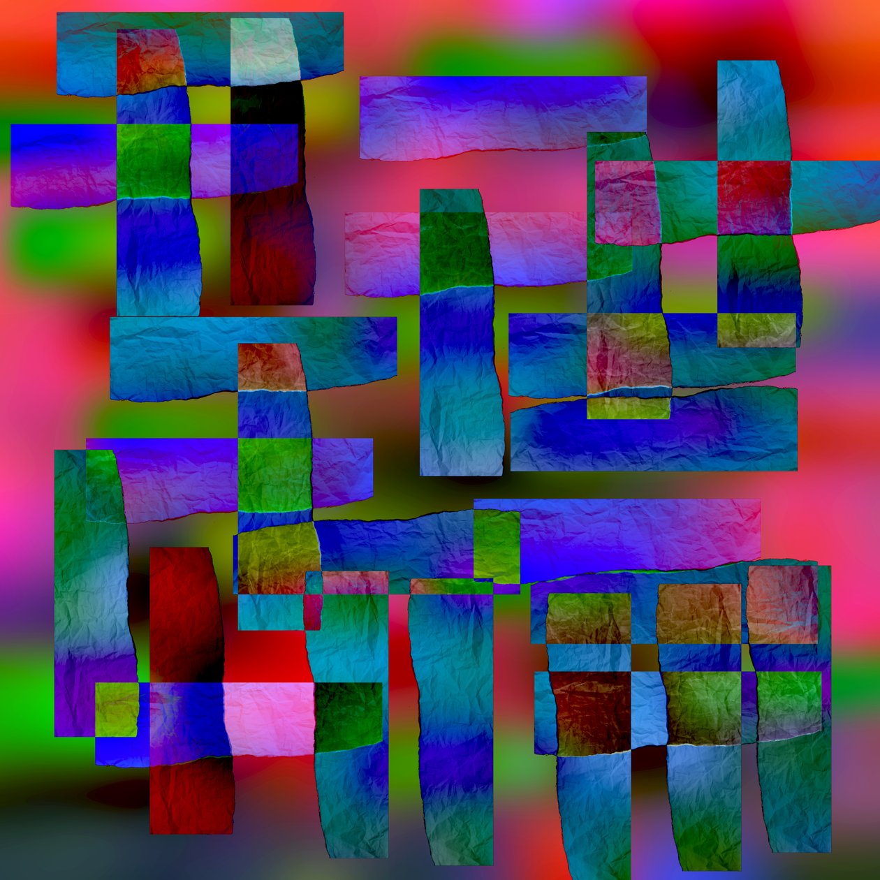 dagtimerne, 2019, (blandet medier) af Alex Caminker
