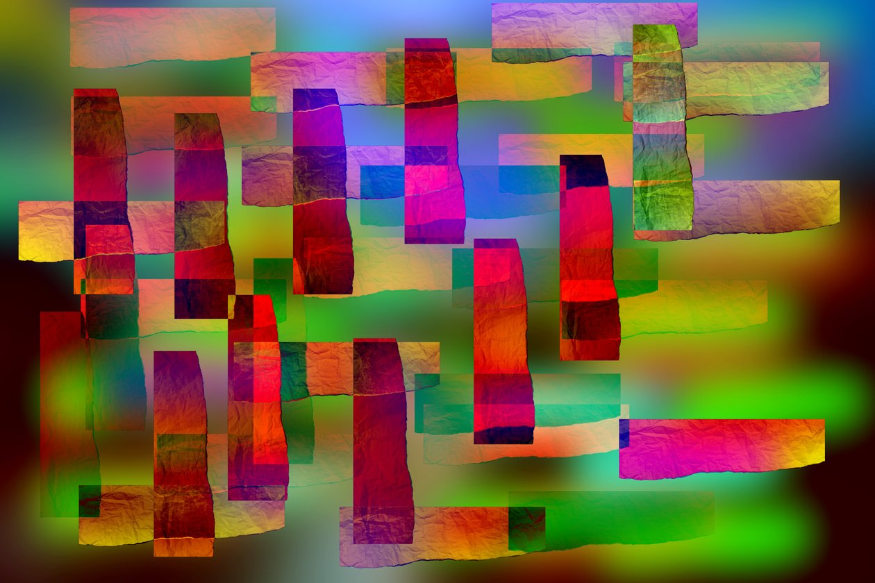etude #1,2019,(blandet medier) af Alex Caminker