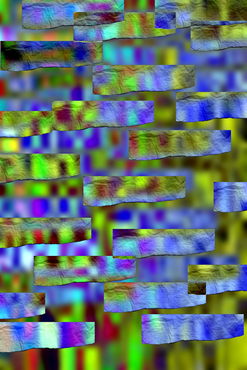 etude #22,2019,(blandet medier) af Alex Caminker