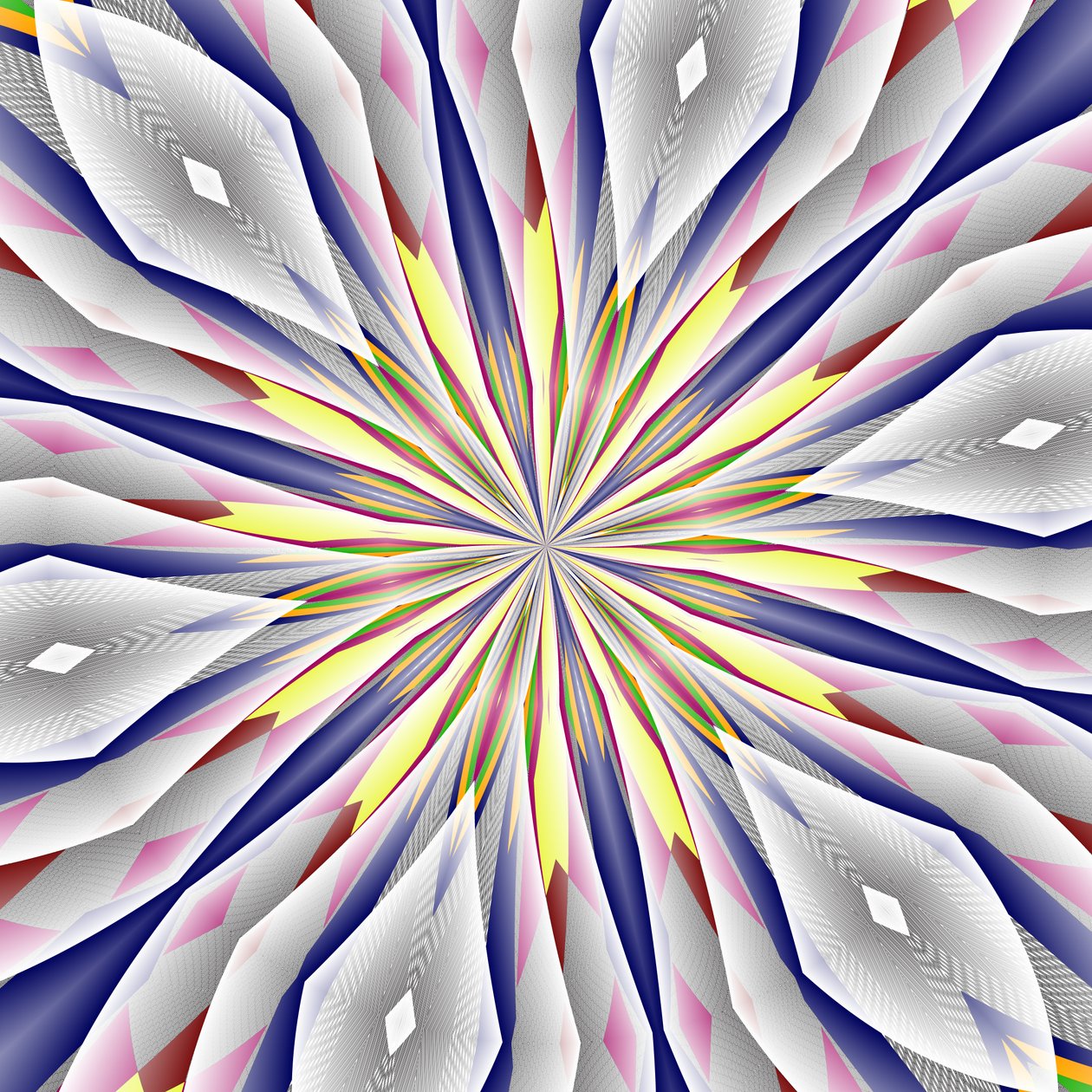 blomster #102,2019,(blandet medier) af Alex Caminker
