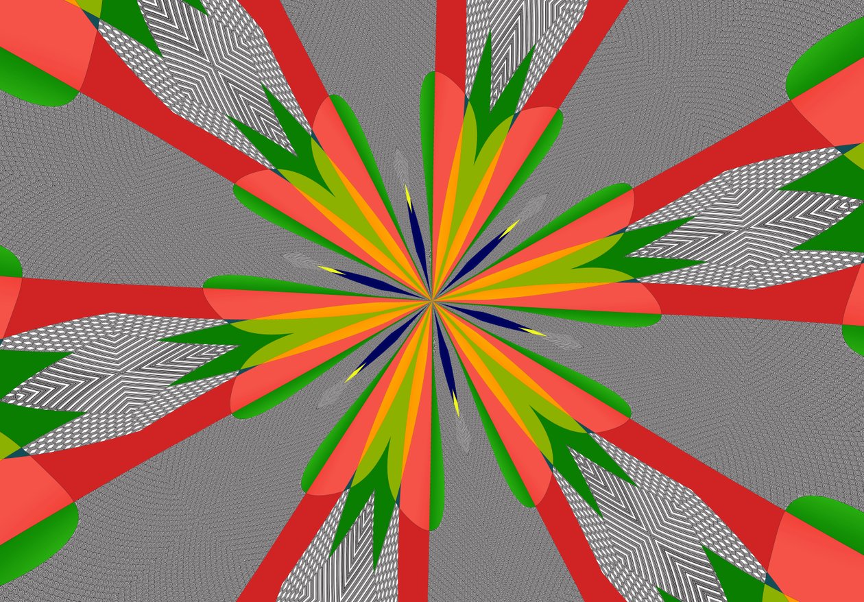 blomster #103,2019,(blandet medier) af Alex Caminker