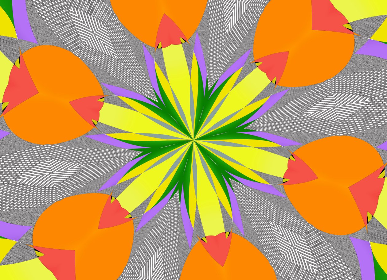 blomster #108,2019,(blandet medier) af Alex Caminker