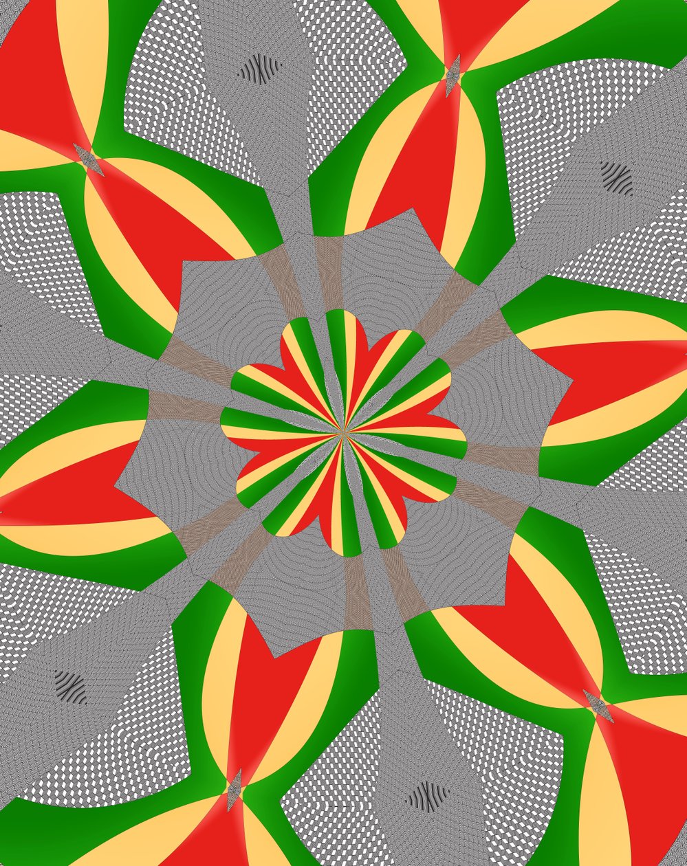 blomster #112,2019,(blandet medier) af Alex Caminker