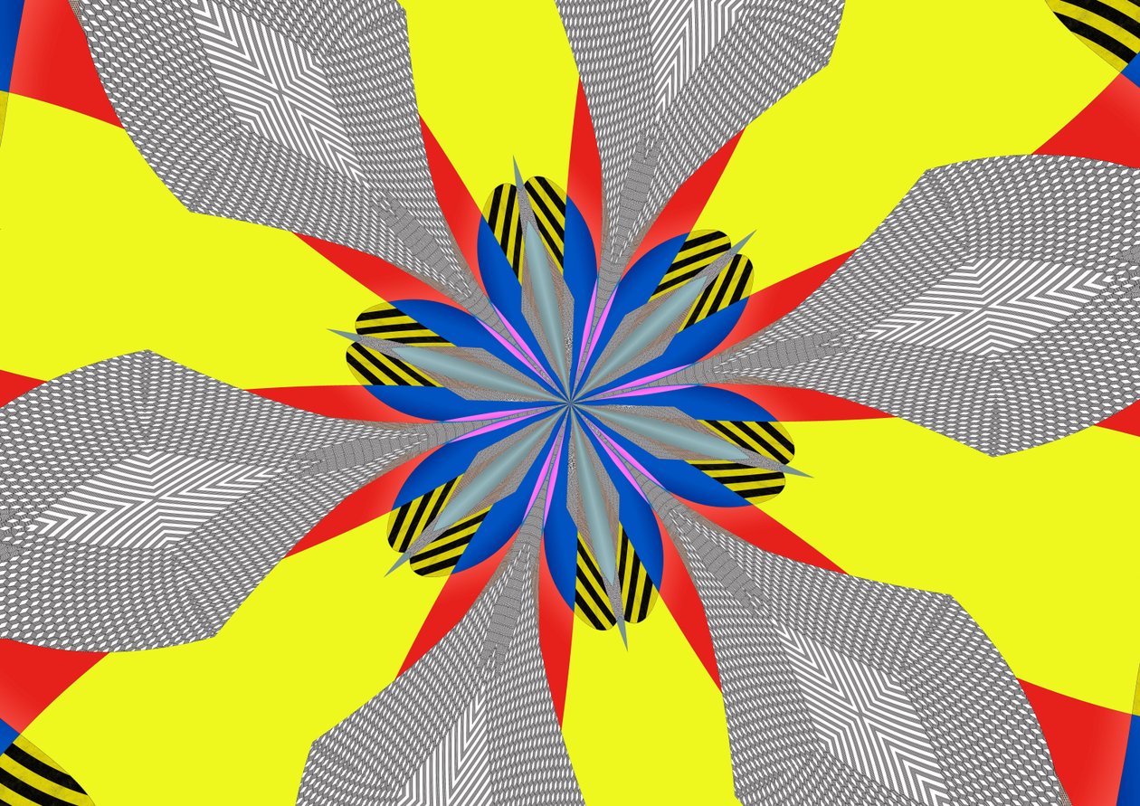 blomster #114,2019,(blandet medier) af Alex Caminker