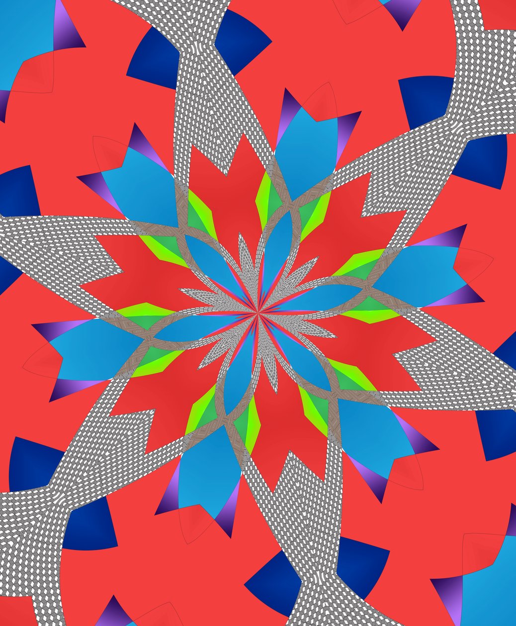 blomster #116,2019,(blandet medier) af Alex Caminker
