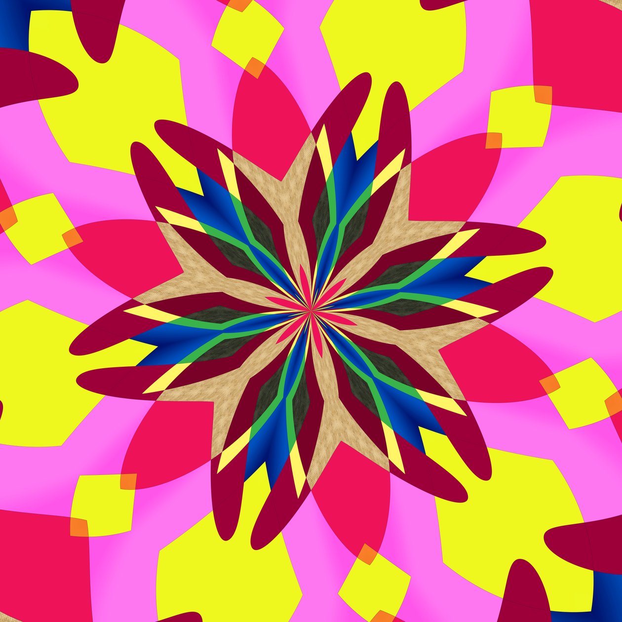haveblomst, 2019, (blandet medier) af Alex Caminker