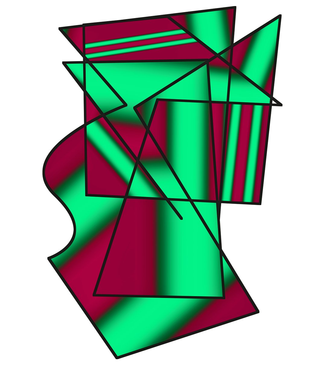 skjult kommunikation, 2019, (gradient) af Alex Caminker