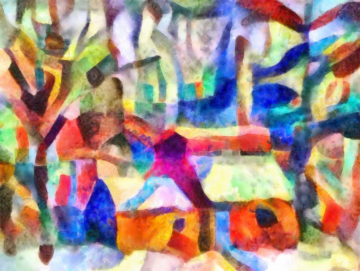 hus med tilbygning, 2017, (mixed media) af Alex Caminker