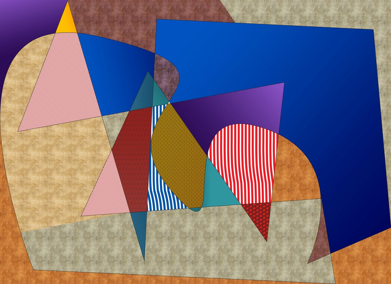 landskab #26,2019,(blandet medier) af Alex Caminker