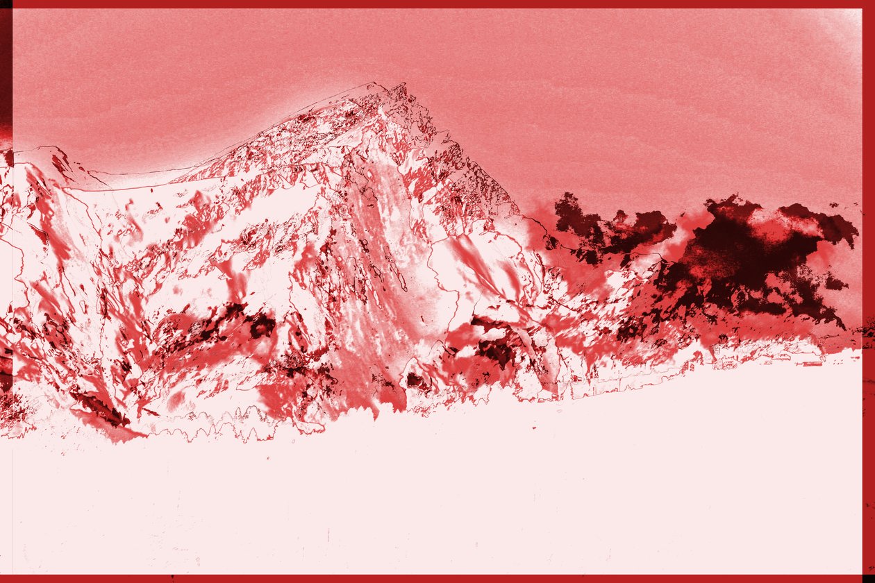bjerge, 2019, (blandet medier) af Alex Caminker
