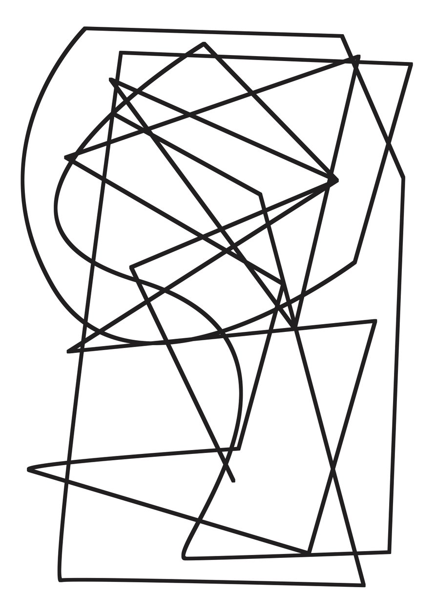 én linje(puls),2019,(tegning) af Alex Caminker