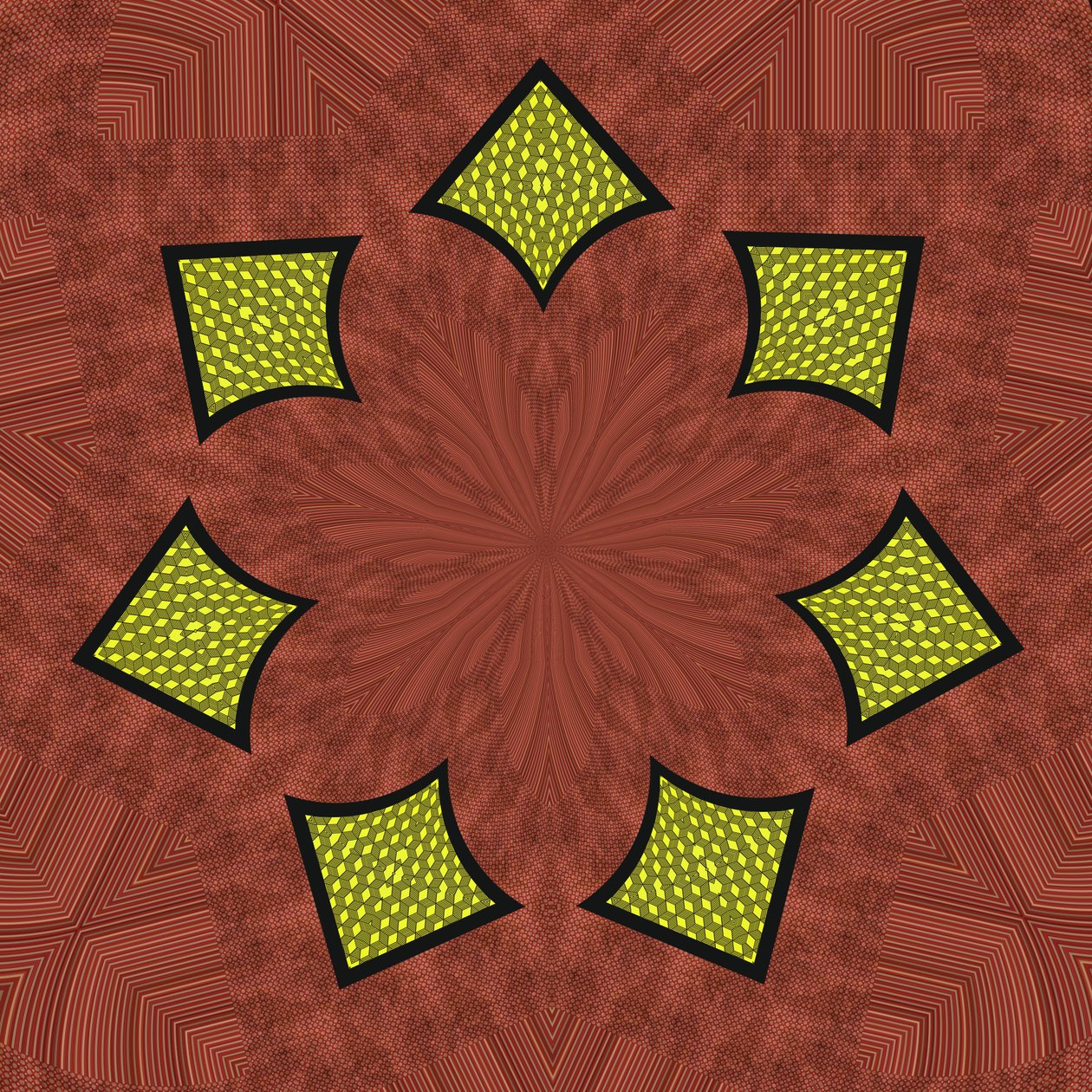 ornament #8,2019,(blandet medier) af Alex Caminker