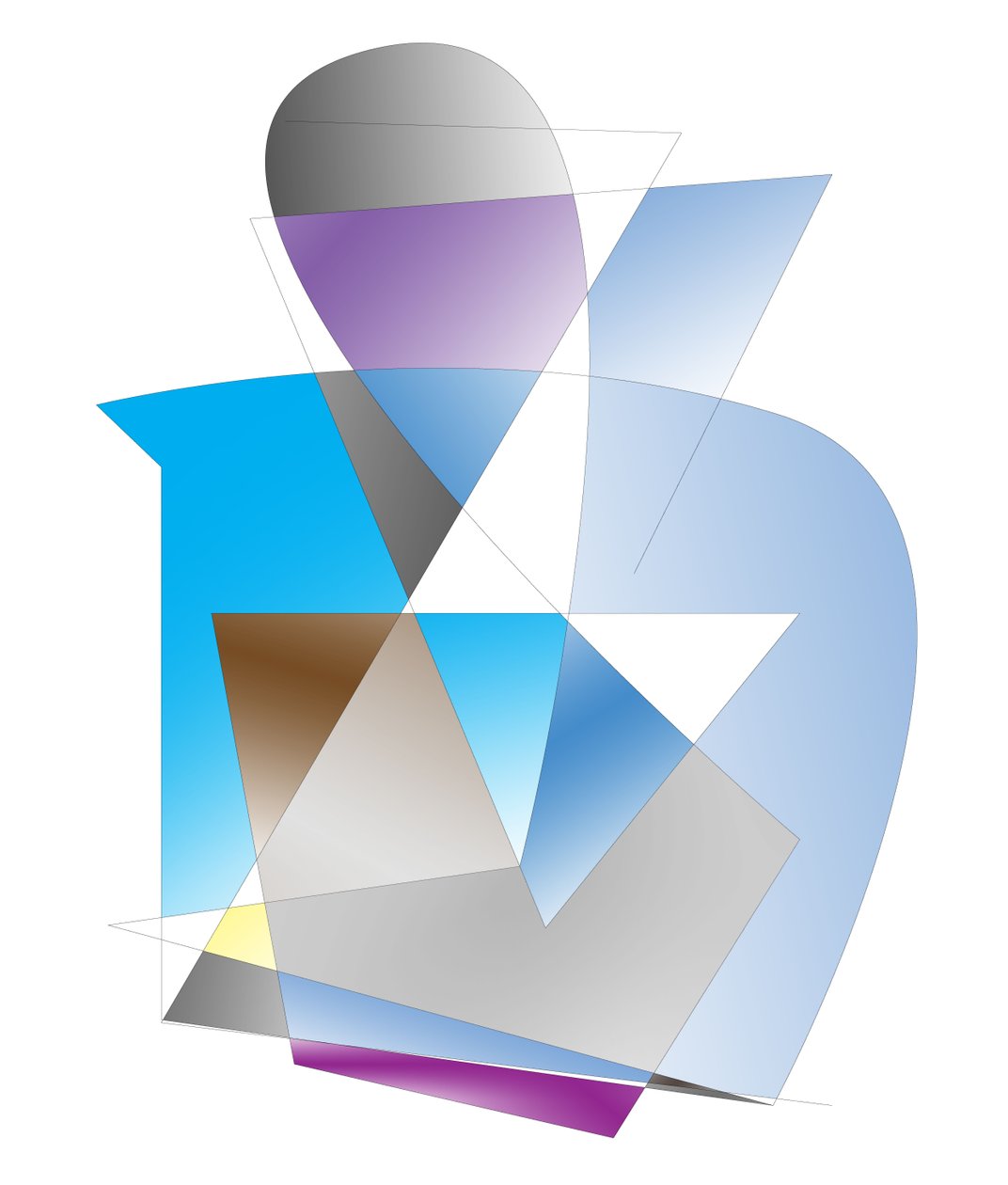 portræt, 2019, (gradient) af Alex Caminker