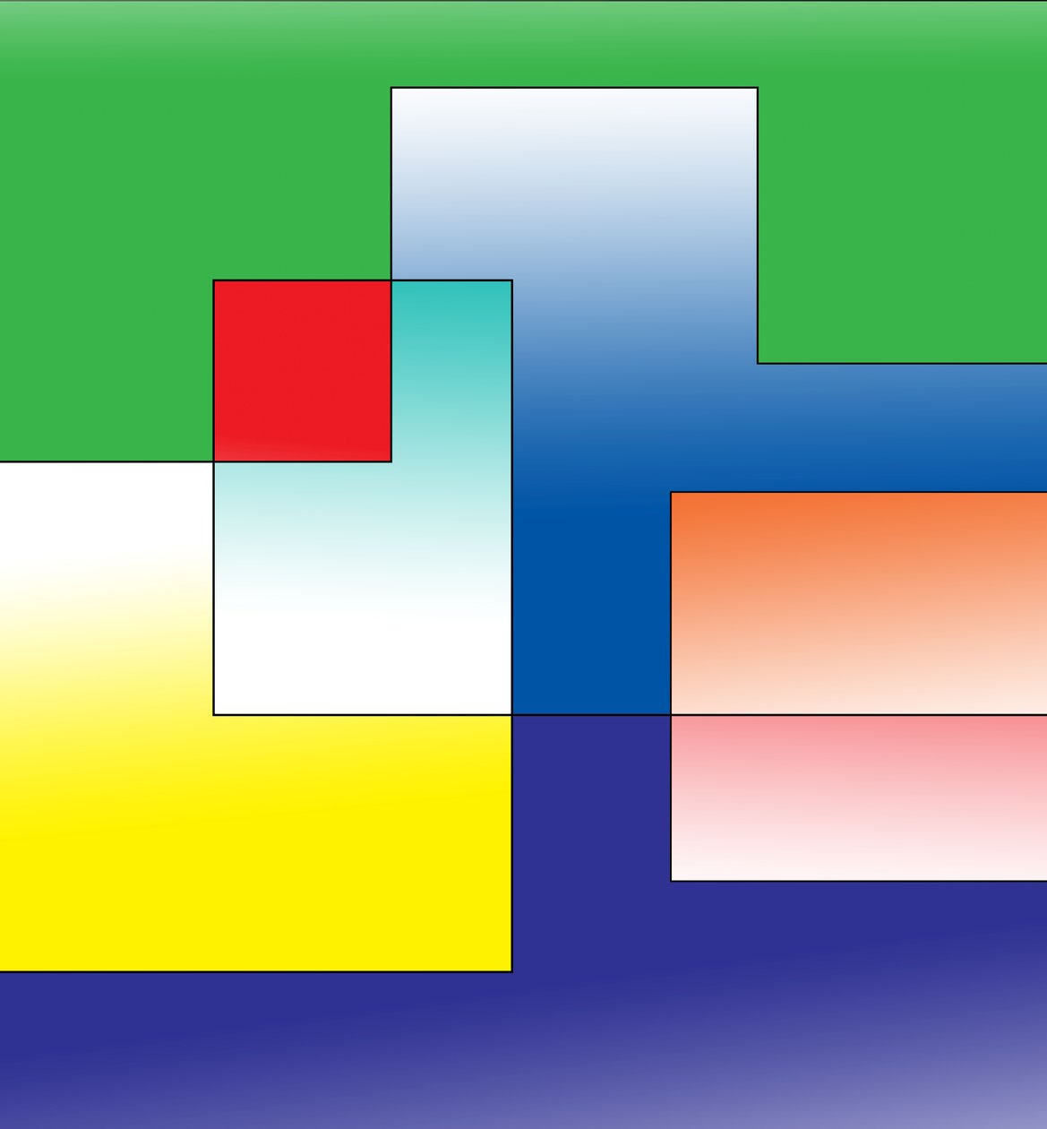 rumorganisation, 2019, (gradient) af Alex Caminker