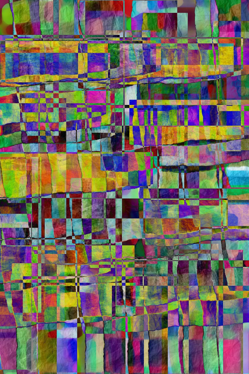struktur a, 2019, (blandet medier) af Alex Caminker