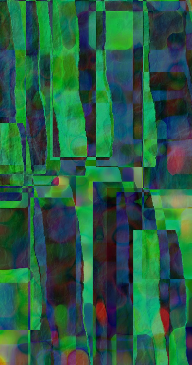 struktur d,2019 (blandet medier) af Alex Caminker