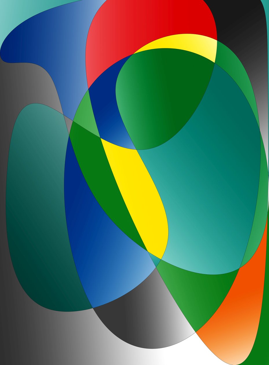 stof, 2019, (gradient) af Alex Caminker