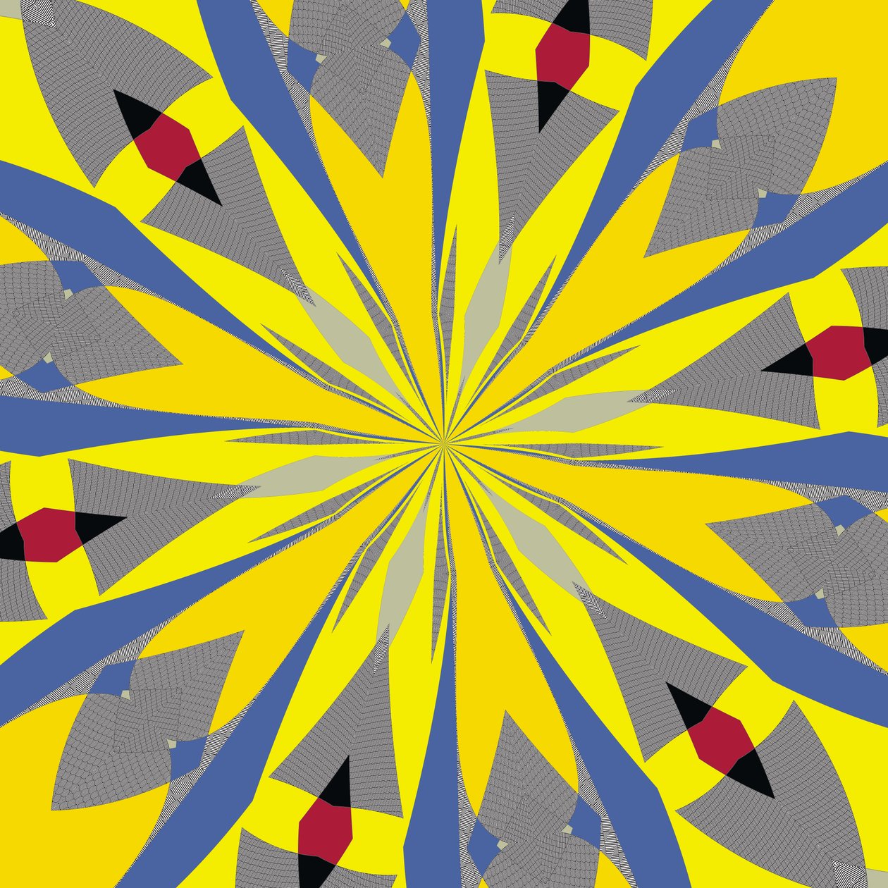 symmetri #14,2019,(blandet medier) af Alex Caminker