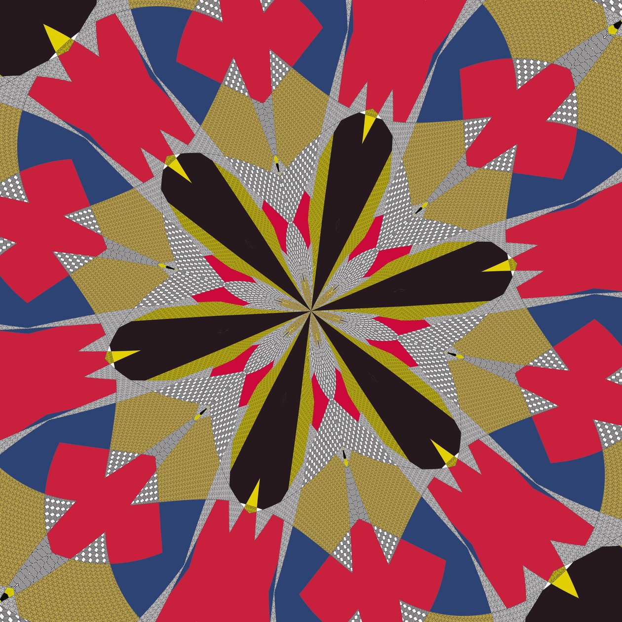 symmetri #16,2019,(blandet medier) af Alex Caminker
