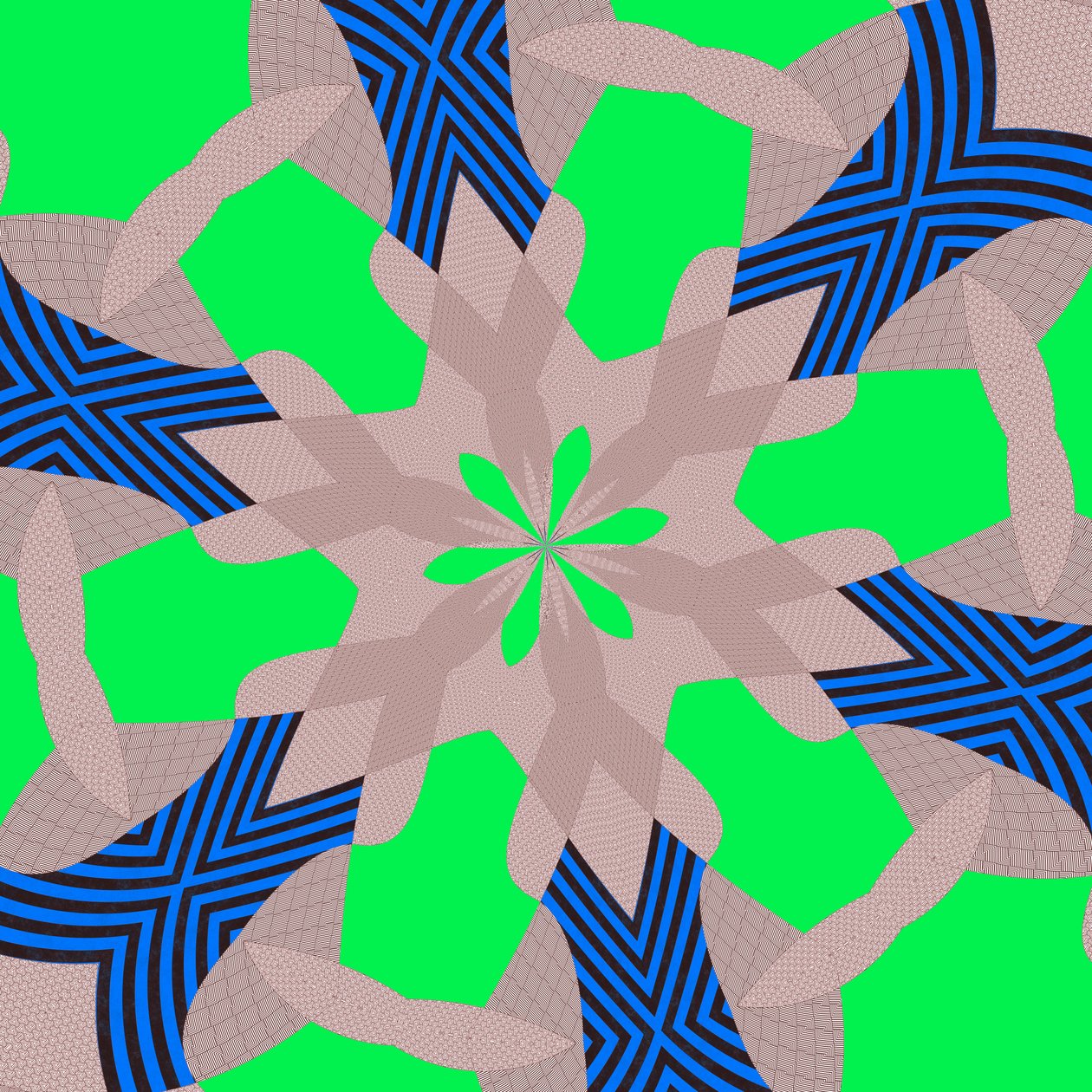 symmetri #51,2019,(blandet medier) af Alex Caminker