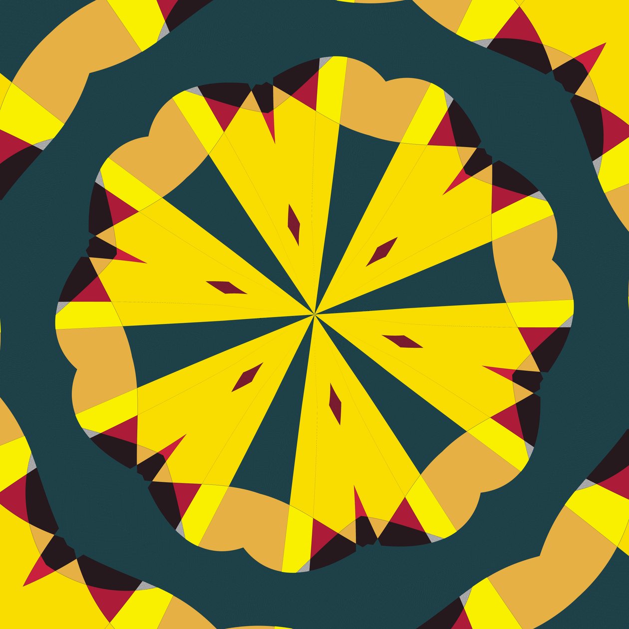 symmetri #53,2019,(blandet medier) af Alex Caminker