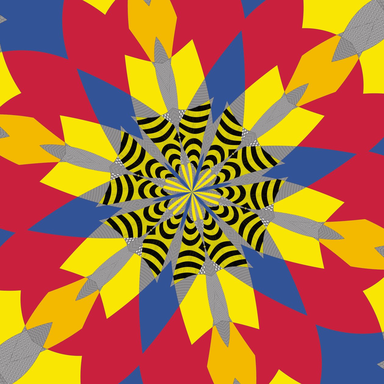 symmetri #6,2019,(blandet medier) af Alex Caminker